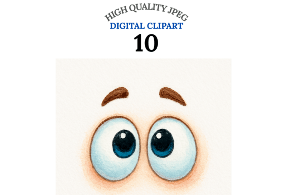 Bring Your Designs to Life with the Cartoon Eyes Clipart Set