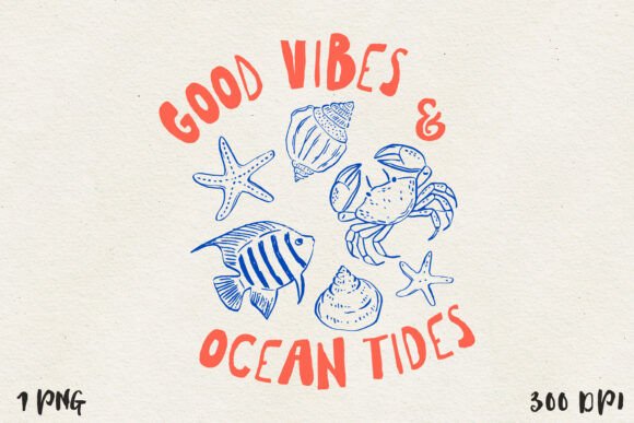 Bringing Breezy Beach Energy to Your Creative Projects with Good Vibes, Ocean Tides – Coastal Shell