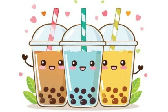 Kawaii Bubble Tea Clipart: Sweetening Designs with Personality and Charm