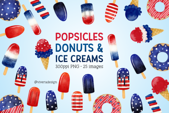 Popsicles, Donuts, and Ice Creams: Patriotic Design Pack