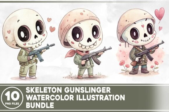Skeleton Gunslinger Watercolor Bundle: A Practical Resource for Creative Entrepreneurs