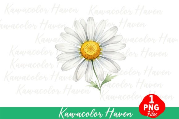 Watercolor Daisy Flower Isolated: A Versatile Design Asset for Creative Professionals
